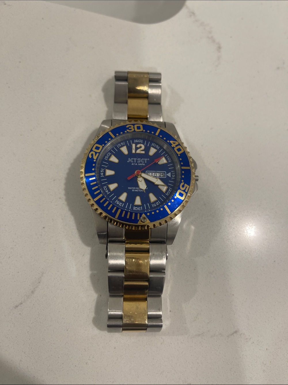 JetSet Two-Tone Blue Dive Watch